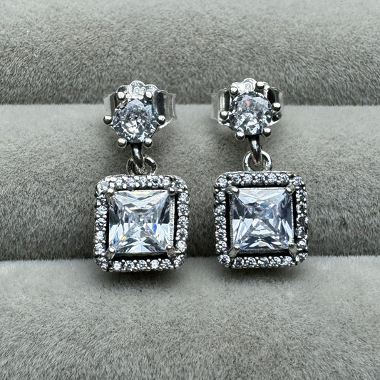 Aretes Cuadrado Pavé