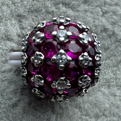 Charm Esfera Pavé Brillante Rojo