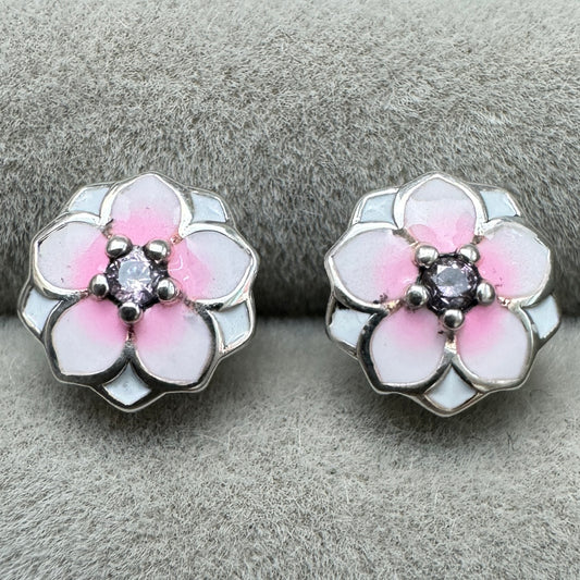 Aretes Flores Rosas