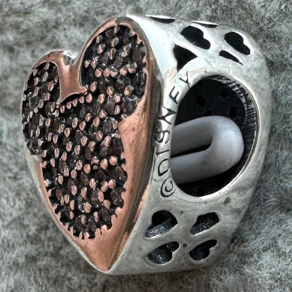 Charm Corazón Mickey Y Minnie Brillante Disney