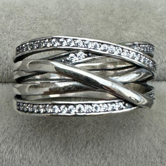 Anillo Entrelazado Brillante