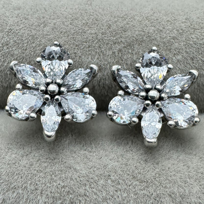 Aretes De Botón Racimo Herbario Reluciente