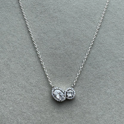 Collar Doble Halo Brillante 45 cm (Ajustable A 44, 42 Y 39 cm)