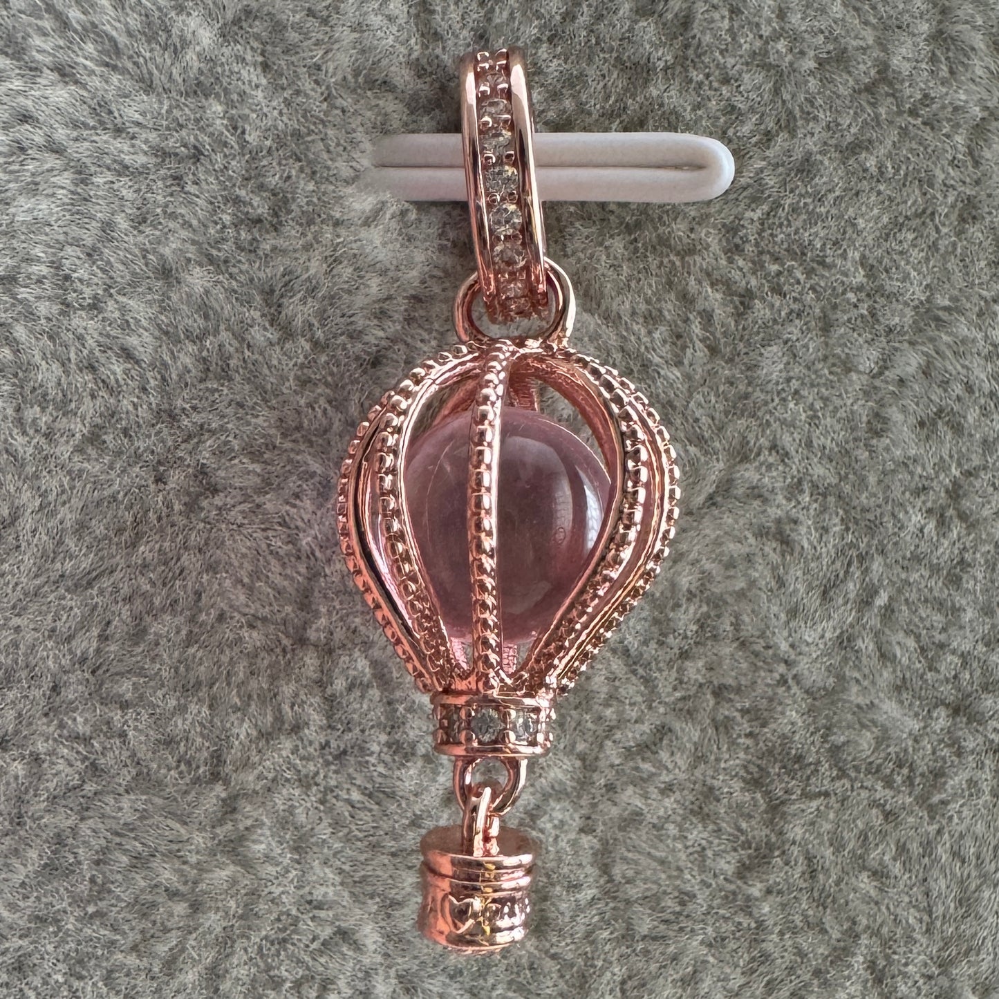 Charm Colgante Globo Aerostático Oro Rosa