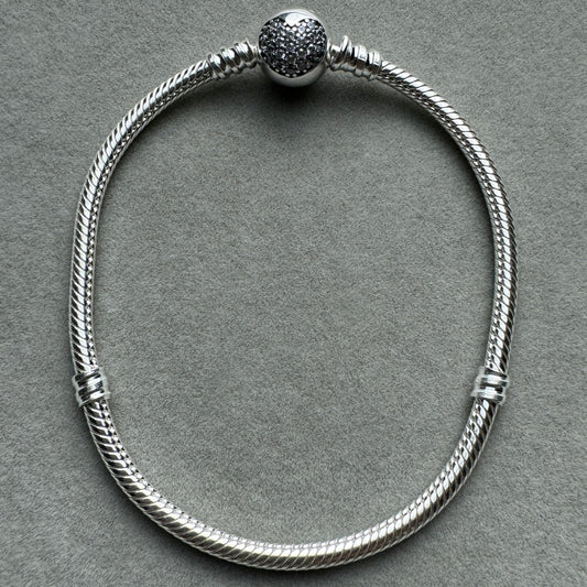 Brazalete Flexible Cierre Redondo Corazón Brillante