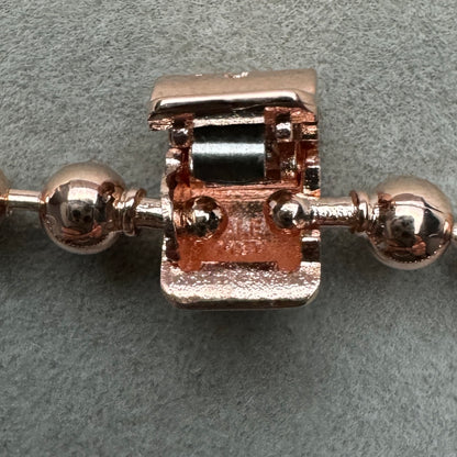 Brazalete De Cuentas Y Pavé Rosa