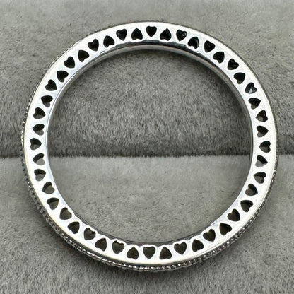 Anillo Brillante Corazones Laterales