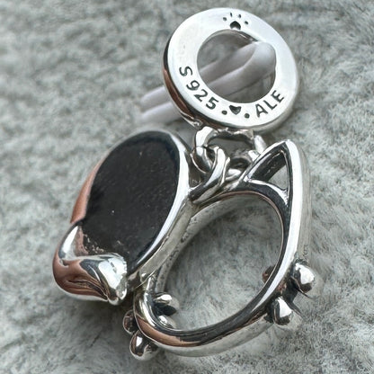 Charm Colgante Doble Insignia Gato
