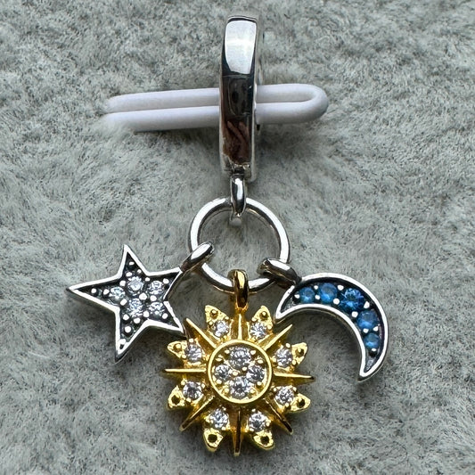 Charm Triple Celestial Sol, Luna Y Estrella
