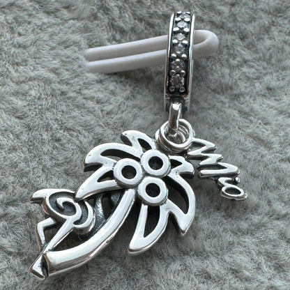 Charm Colgante Doble Palmera Y Flamenco Miami