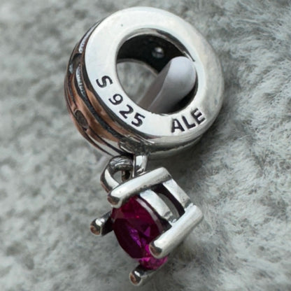 Charm Pavé Colgante Rosa