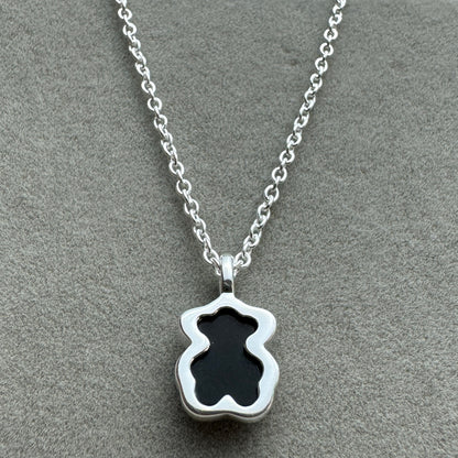 Collar Tous Oso Negro Ónix 45 cm (Ajustable A 40 cm)