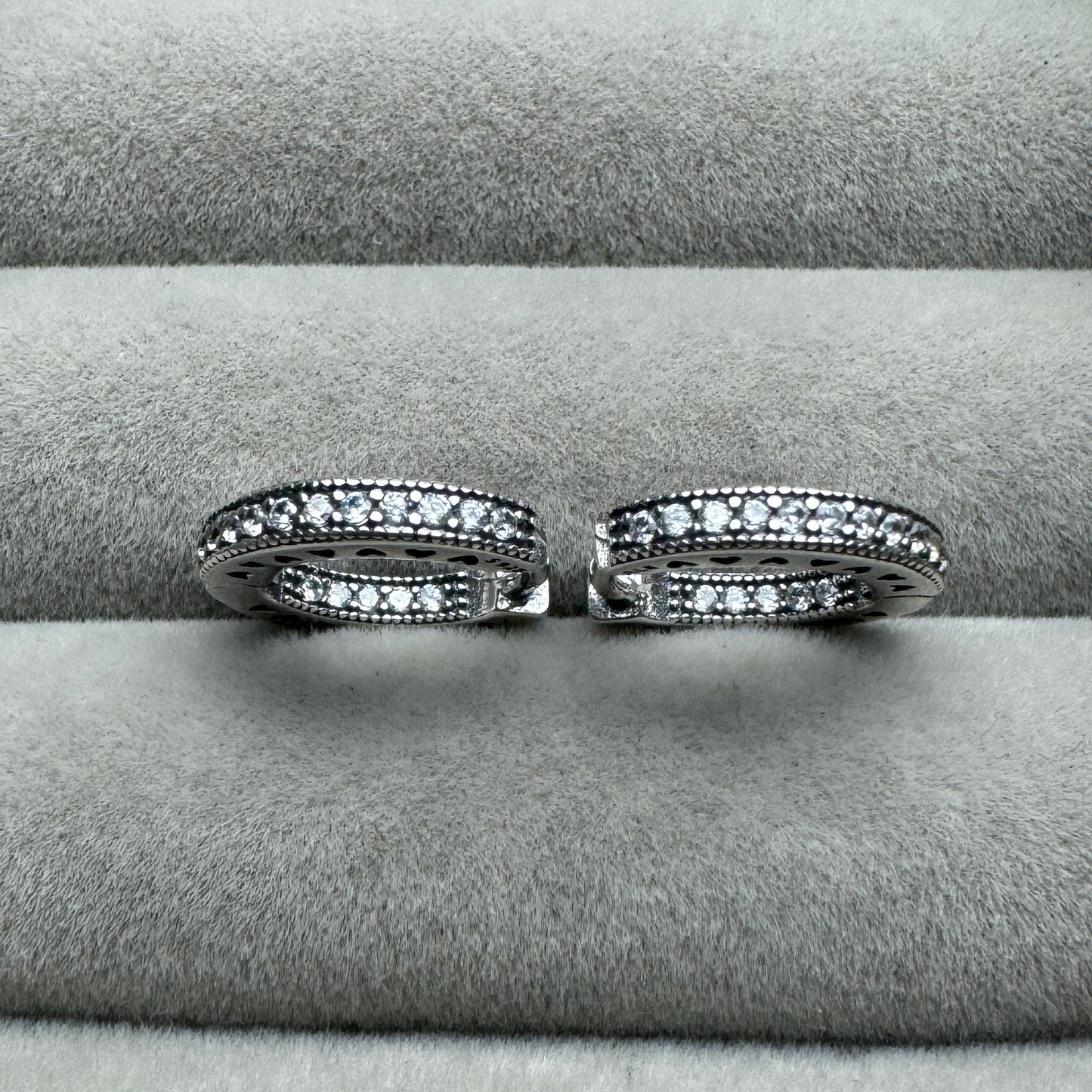 Aretes De Aro Corazones En Pavé
