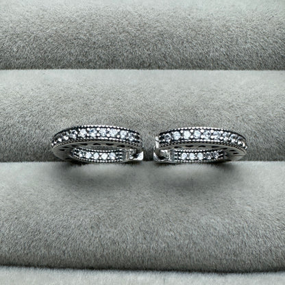 Aretes De Aro Corazones En Pavé