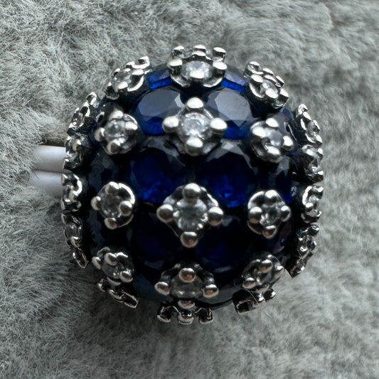 Charm Esfera Pavé Brillante Azul