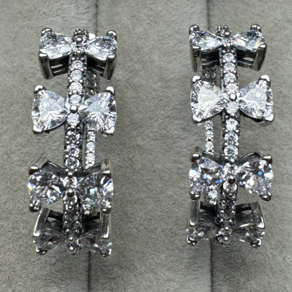 Aretes Moños Brillantes