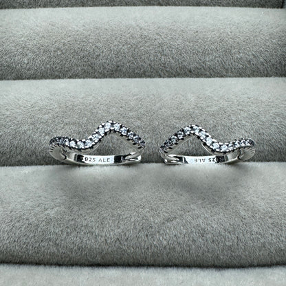Aretes Ondas Brillantes