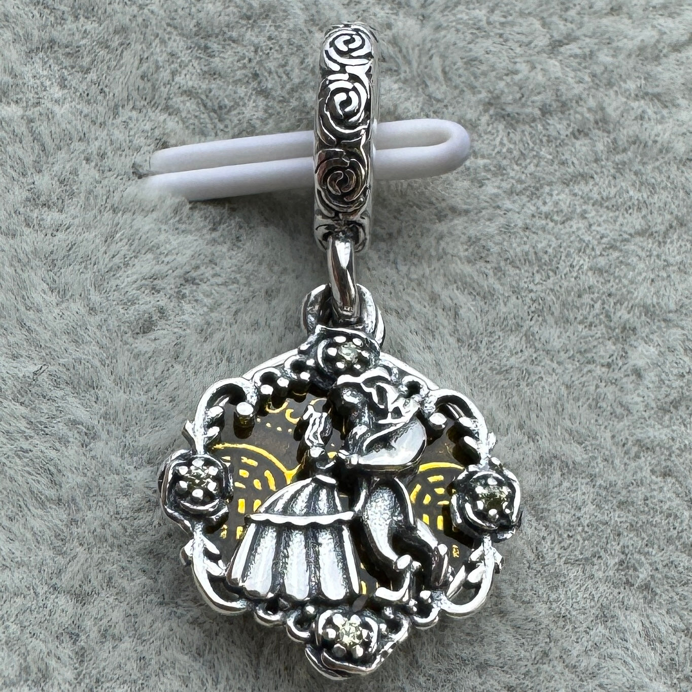Charm Colgante Doble La Bella y La Bestia Disney