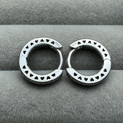 Aretes De Aro Corazones En Pavé