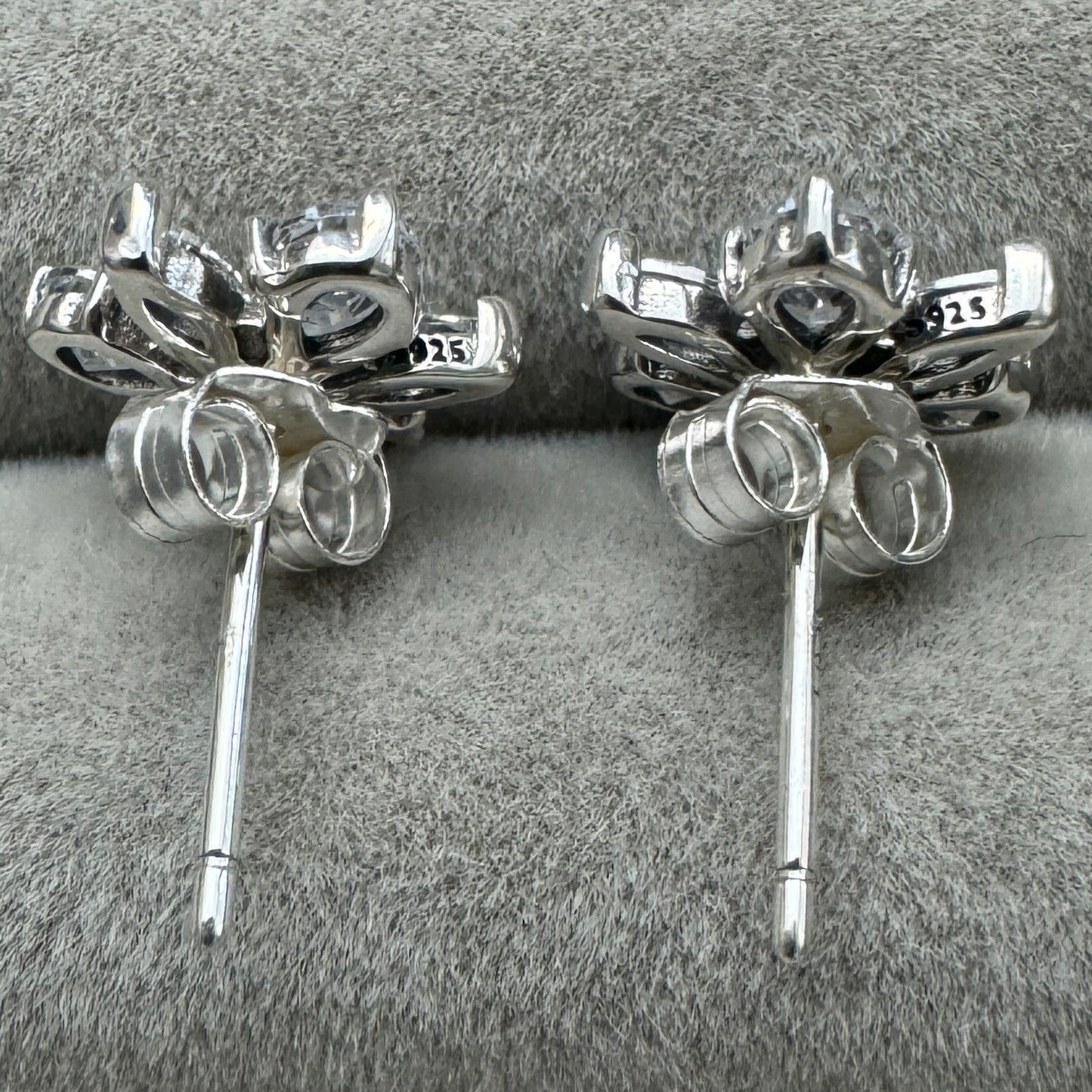 Aretes De Botón Racimo Herbario Reluciente