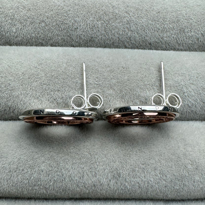 Aretes Logotipo En Dos Tonos