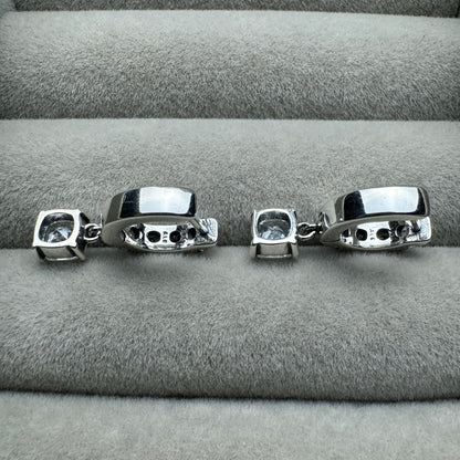 Aretes Brillantes Pavé Cuadrado