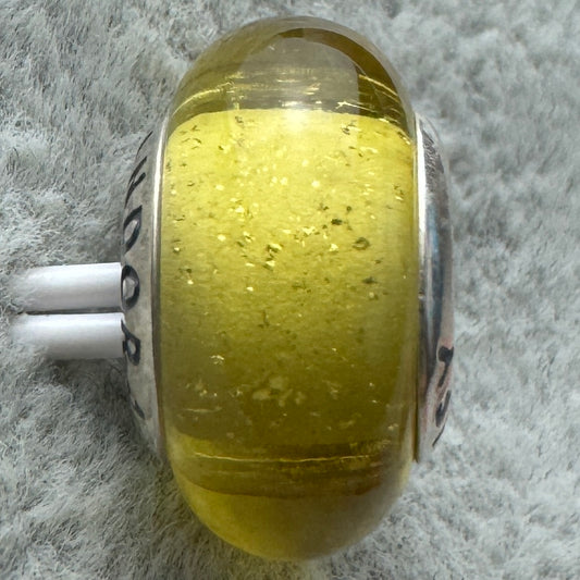 Charm De Cristal De Murano Amarillo Bella Disney