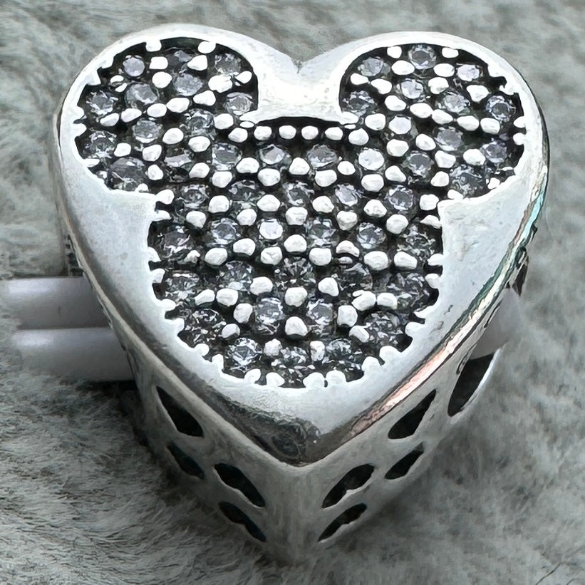 Charm Corazón Mickey Y Minnie Brillante Disney