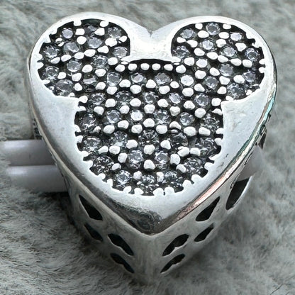 Charm Corazón Mickey Y Minnie Brillante Disney