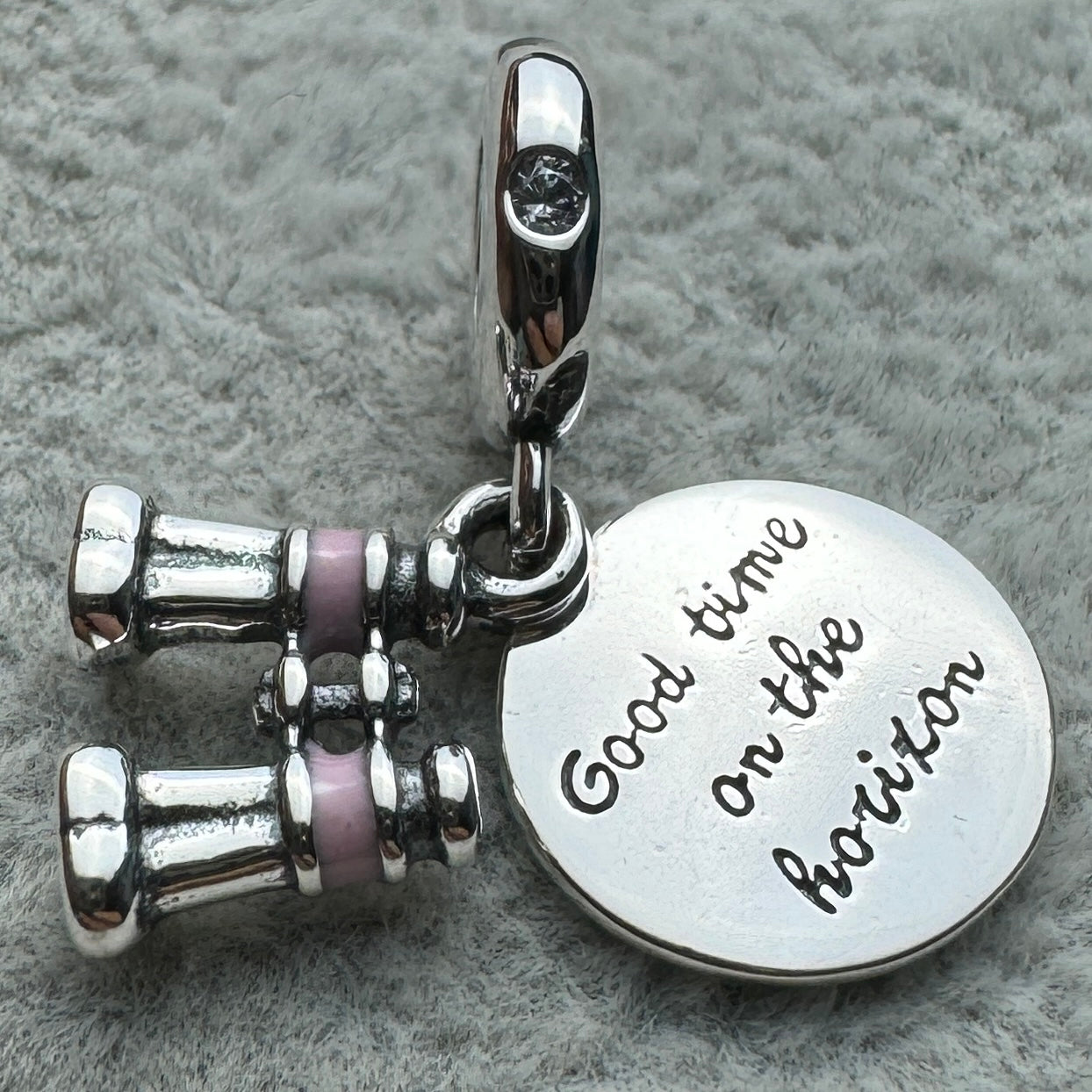 Charm Colgante Doble Binoculares