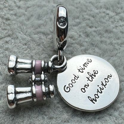 Charm Colgante Doble Binoculares