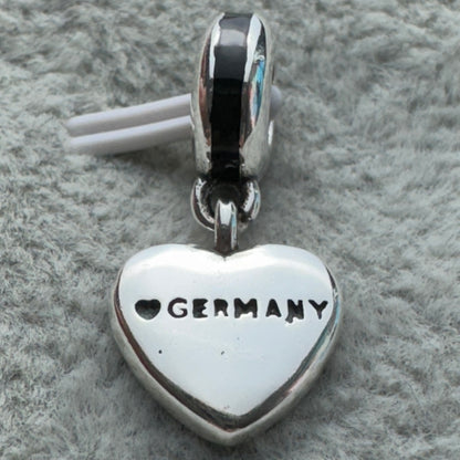 Charm Colgante Corazón Bandera De Alemania
