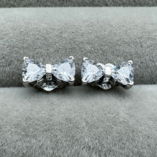 Aretes De Botón Moño