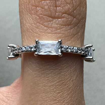 Anillo Rectángulos Pavé