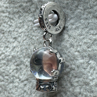 Charm Colgante Copo De Nieve Brillante De Cristal De Murano