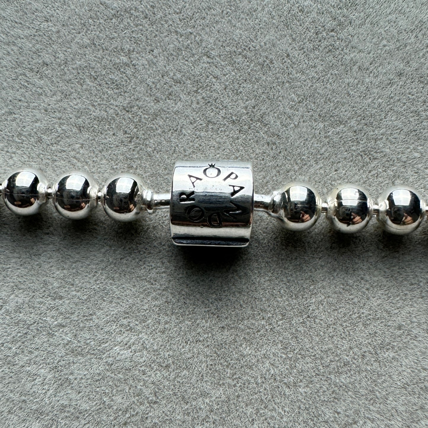 Collar Bolitas Y Pavé 45 cm