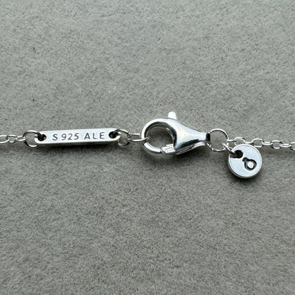 Collar Corazón Elevado Brillante Piedra Rosa 45 cm (Ajustable A 40 cm)