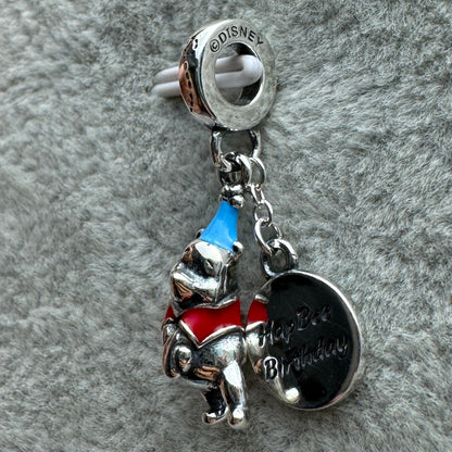 Charm Colgante Doble Winnieh Pooh Feliz Cumpleaños
