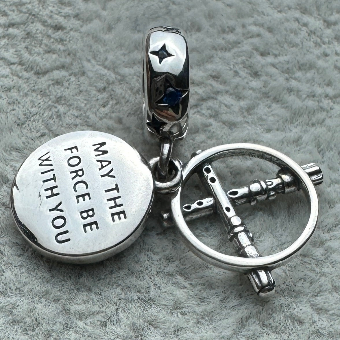 Charm Colgante Doble Sables Star Wars Disney