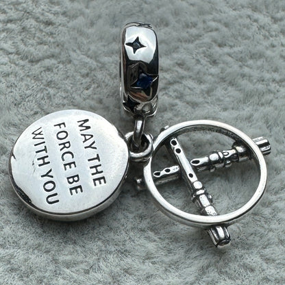 Charm Colgante Doble Sables Star Wars Disney