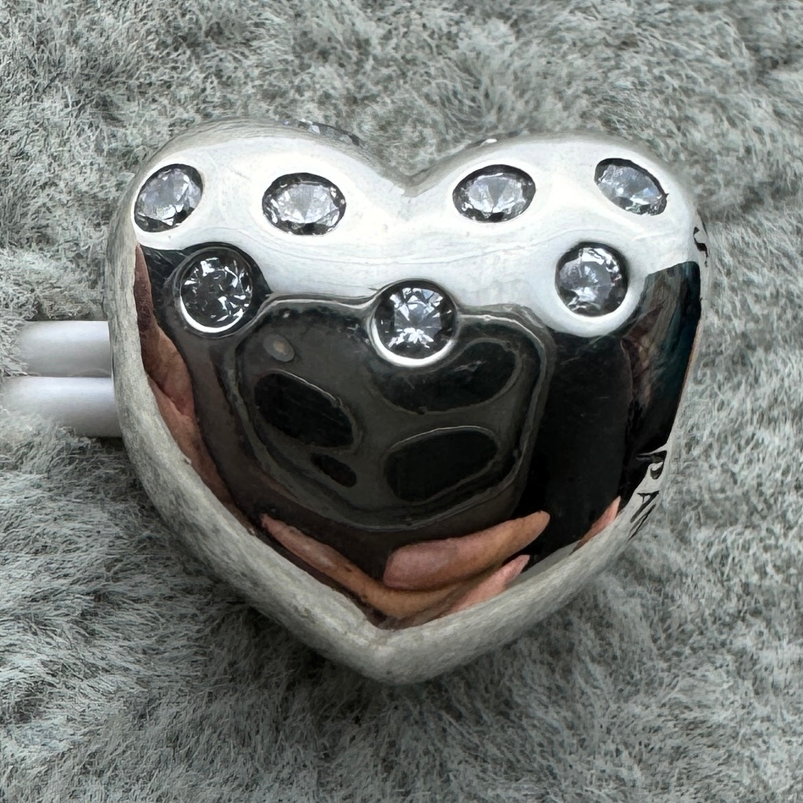 Charm Corazón Con Zirconias