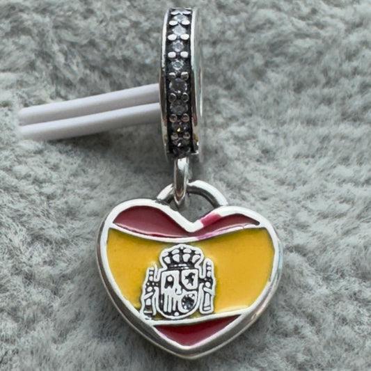 Charm Corazón Bandera De España