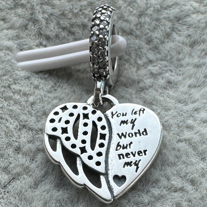 Charm Colgante Corazón Alas De Ángel