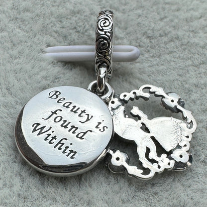 Charm Colgante Doble La Bella y La Bestia Disney