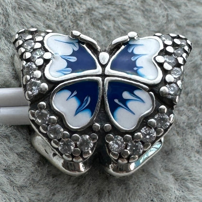 Charm Mariposa Azul Brillante