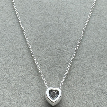 Collar Corazón Elevado Brillante 45 cm (Ajustable A 40 cm)