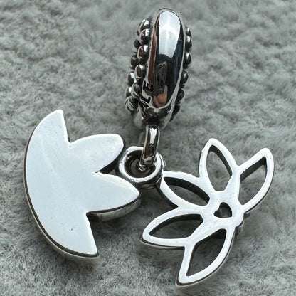 Charm Colgante Doble Flor De Loto