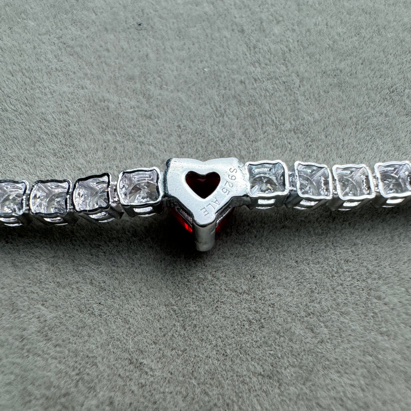 Collar Choker Corazón Rojo 40 cm (Ajustable A 30 cm)