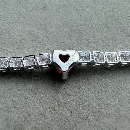 Collar Choker Corazón Rojo 40 cm (Ajustable A 30 cm)