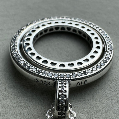 Collar Doble Disco Brillante Giratorio 45 cm (Ajustable A 43 Y 41 cm)